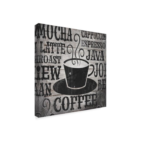 Lightboxjournal 'Coffee Phrases Cup' Canvas Art,14x14